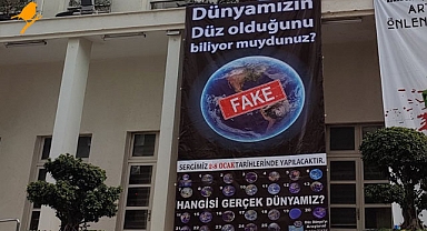 'Düz Dünya' savunucuları Adana'da ortaya çıktı