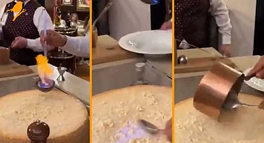 Sunum çılgınlığı devam ediyor: Alevli makarna şovu